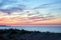 Dunes and sandy beach on the Baltic Sea in the evening Royalty Free Stock Photo