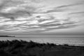 Dunes and sandy beach on the Baltic Sea in the evening Royalty Free Stock Photo