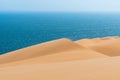 Dunes silhouette in Sandwich Harbou, Namibia, Africa