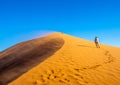 Dunes at the Sossusvlei in the namib desert in Namibia