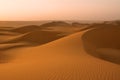 Dunes of the Wahiba Sand Desert at dawn Royalty Free Stock Photo