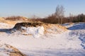 Dunes in winter Royalty Free Stock Photo