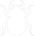 dung beetle Outline Silhouette Generative Ai