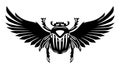 Dung beetle scarab icon.