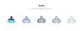 Dung icon in different style vector illustration. two colored and black dung vector icons designed in filled, outline, line and