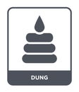 dung icon in trendy design style. dung icon isolated on white background. dung vector icon simple and modern flat symbol for web