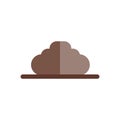 Dung icon vector sign and symbol isolated on white background