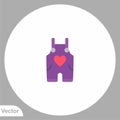 Dungarees vector icon sign symbol