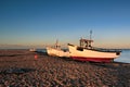 DUNGENESS, KENT/UK - DECEMBER 17 : Fishing boats on Dungeness be