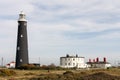 DUNGENESS, KENT/UK - FEBRUARY 3 : Lighthouse on the beach at Dun