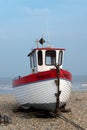 DUNGENESS, KENT/UK - MARCH 18 : Fishing boat on the beach at Dun