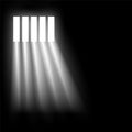 Dungeon prison window background. Jail cell empty window light justice crime prison Royalty Free Stock Photo