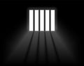 Dungeon prison window background. Jail cell empty window light justice crime prison Royalty Free Stock Photo
