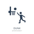 dunk icon in trendy design style. dunk icon isolated on white background. dunk vector icon simple and modern flat symbol for web