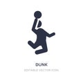 dunk icon on white background. Simple element illustration from Entertainment concept