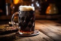 dunkel beer in a traditional stein Royalty Free Stock Photo