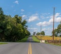 Dunker Church Road on the ground of the Antietam National Battlefield in Sharpsburg, Maryland, USA Royalty Free Stock Photo