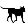 Dunker dog black silhouette on white background Royalty Free Stock Photo