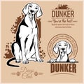 Dunker - vector set for t-shirt, logo and template badges Royalty Free Stock Photo