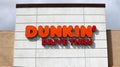 Dunkin\' Donuts, American multinational coffee and donut company Royalty Free Stock Photo