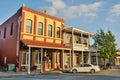Dunlap Buildings, dating from 1870, in Brenham, TX Royalty Free Stock Photo