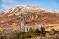 Dunlewey church ruins in the Poison Glen at Mount Errigal in Donegal, Ireland Royalty Free Stock Photo