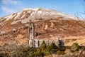 Dunlewey church ruins in the Poison Glen at Mount Errigal in Donegal, Ireland Royalty Free Stock Photo