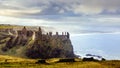Dunluce Castle on the cliff in Bushmills, Filming location of Game of Thrones, Castle Greyjoy Royalty Free Stock Photo