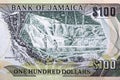 Dunn`s River Falls from Jamaican money