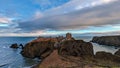 Dunnottar Castle, a ruined medieval fortress. Scotland Royalty Free Stock Photo