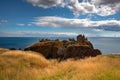 Dunnottar Castle is a ruined medieval fortress, Scotland Royalty Free Stock Photo