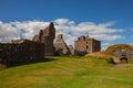 Dunnottar Castle is a ruined medieval fortress, Scotland Royalty Free Stock Photo