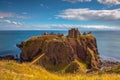 Dunnottar Castle is a ruined medieval fortress, Scotland Royalty Free Stock Photo