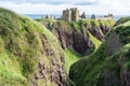 Dunnottar Castle, a ruined medieval fortress in Scotland Royalty Free Stock Photo