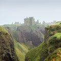 Dunnottar castle shrouded in myst Royalty Free Stock Photo