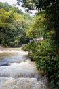 Dunns`s River Falls in Jamaica in the Dunn`s River Falls Park Royalty Free Stock Photo