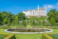 Dunrobin Castle in a sunny day, Sutherland county, Scotland. Royalty Free Stock Photo