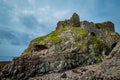 Dunscaith castle ruins in the Isle of Skye Royalty Free Stock Photo