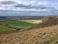 Dunstable Downs panorama, Bedfordshire Royalty Free Stock Photo
