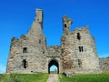 Dunstanborgh castle in northumbria main gateway