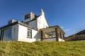 Duntulm, Isle of Skye , Scotland - October 14 2018 : The castle hotel is actually a lost place Royalty Free Stock Photo