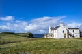 Duntulm, Isle of Skye , Scotland - October 14 2018 : The castle hotel is actually a lost place Royalty Free Stock Photo