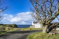 Duntulm, Isle of Skye , Scotland - October 14 2018 : The castle hotel is actually a lost place Royalty Free Stock Photo