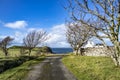 Duntulm, Isle of Skye , Scotland - October 14 2018 : The castle hotel is actually a lost place Royalty Free Stock Photo