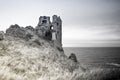 Dunure Castle in Black and White