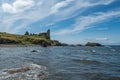 Dunure castle Ruins and Rugged Coast Line in Scotland Outlander Filming Location With its Rugged Sea Defences