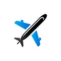 Duo Tone Icon - Airplane Royalty Free Stock Photo