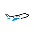 Duo Tone Icon - Airplane Royalty Free Stock Photo