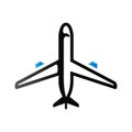 Duo Tone Icon - Airplane commercial Royalty Free Stock Photo