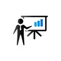 Duo Tone Icon - Businessman chart